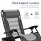 Best Choice Products Oversized Padded Zero Gravity Chair, Folding Outdoor Patio Recliner w/ Side Tray